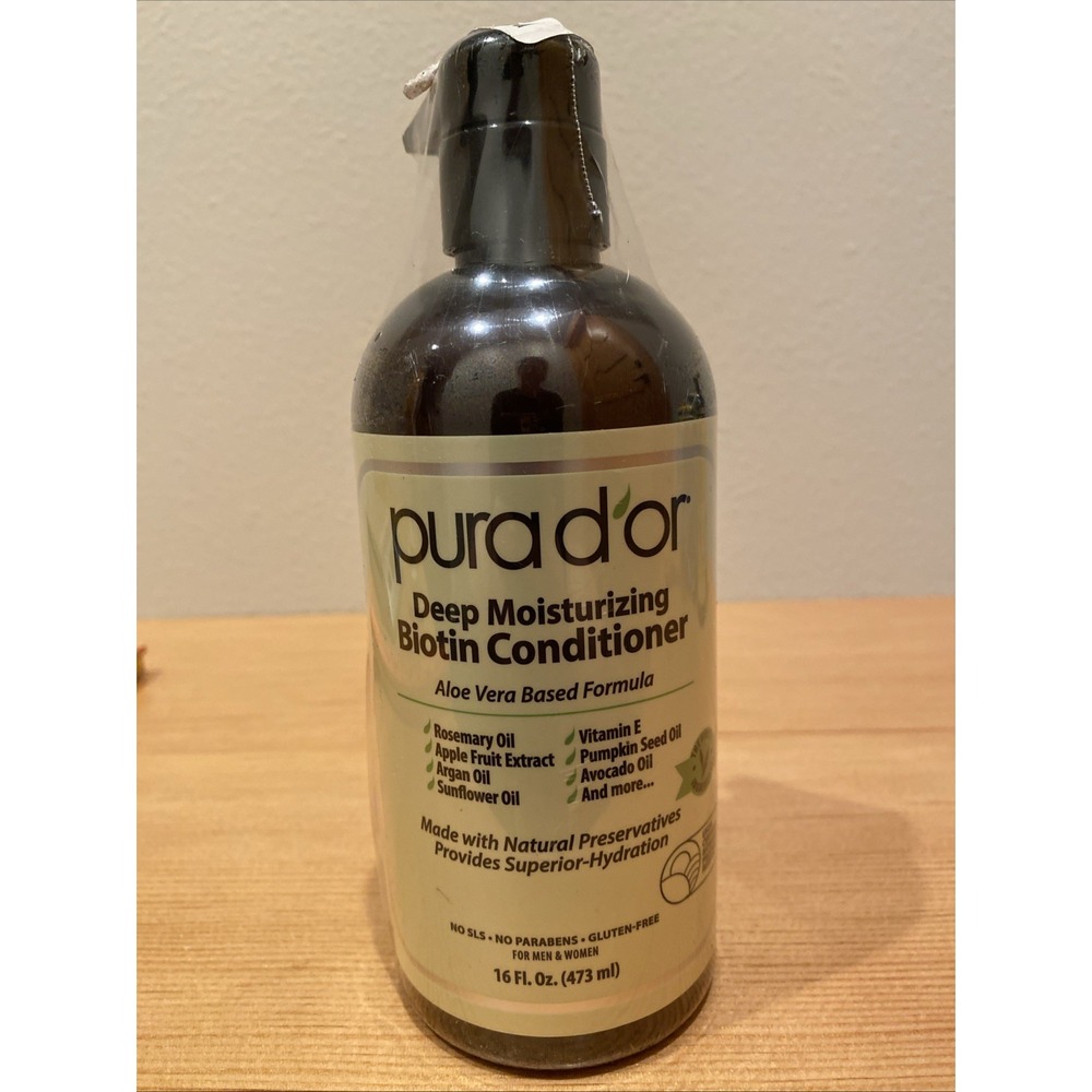 Pura D'OR Dor Deep Moisturizing Biotin Conditioner -‎ 16 oz / 473 mL